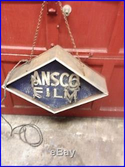 Vintage Original MID 40's Ansco Film Diamond Neon Sign Very Rare Drug Store