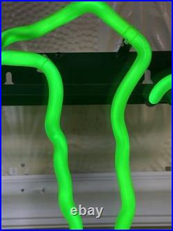 Vintage Original Monster Energy M Claw Green Neon Sign. 22x16. Commercial