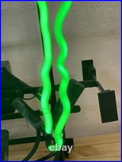 Vintage Original Monster Energy M Claw Green Neon Sign. 22x16. Commercial