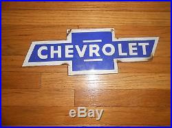 Vintage Original PORCELAIN Chevrolet CHEVY BOWTIE SIGN for OK USED CAR NEON SIGN