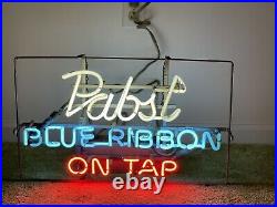 Vintage Pabst Blue Ribbon Neon Light Beer Sign Works Perfectly