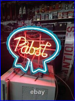 Vintage Pabst Blue Ribbon Neon Sign. Bar window light