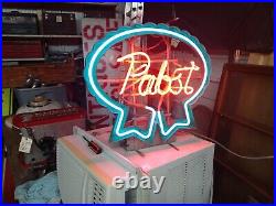 Vintage Pabst Blue Ribbon Neon Sign. Bar window light