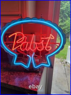 Vintage Pabst Blue Ribbon PBR Beer Neon Light Sign