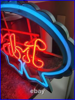Vintage Pabst Blue Ribbon PBR Beer Neon Light Sign