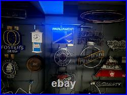 Vintage Parliment Cigarettes Neon Electric Gas Tube Bar Sign 21 x 18 Great