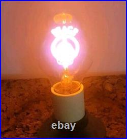 Vintage Peace Sign Word Duro-Lite Emblem Light Bulb MCM Original Box Excellent