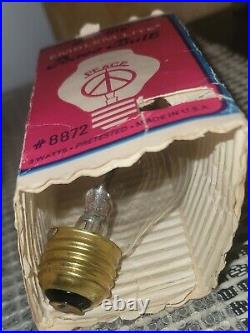 Vintage Peace Sign Word Duro-Lite Emblem Light Bulb MCM Original Box Excellent