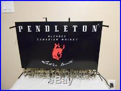Vintage Pendleton Whiskey Neon Advertising Light Up Sign
