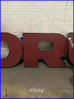 Vintage Pharmacy Rx DRUGS Letters Neon Antique Sign Medical Pharmaceutical Large