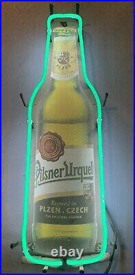 Vintage Pilsner Urquell Beer Brewery Czech Republic Neon Light Bar Sign 32x10