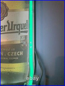 Vintage Pilsner Urquell Beer Brewery Czech Republic Neon Light Bar Sign 32x10