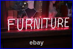 Vintage Pink Neon Sign Furniture Store Display Apothecary Counter Cabinet old Vintage Pink Neon Sign Furniture Store Display Apothecary Counter Cabinet old