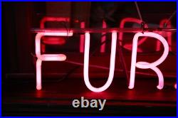 Vintage Pink Neon Sign Furniture Store Display Apothecary Counter Cabinet old Vintage Pink Neon Sign Furniture Store Display Apothecary Counter Cabinet old
