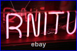 Vintage Pink Neon Sign Furniture Store Display Apothecary Counter Cabinet old Vintage Pink Neon Sign Furniture Store Display Apothecary Counter Cabinet old