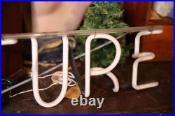Vintage Pink Neon Sign Furniture Store Display Apothecary Counter Cabinet old Vintage Pink Neon Sign Furniture Store Display Apothecary Counter Cabinet old
