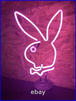 Vintage Playboy Bunny Neon Sign Retro UK Plug Vintage Playboy Logo Rare Pink