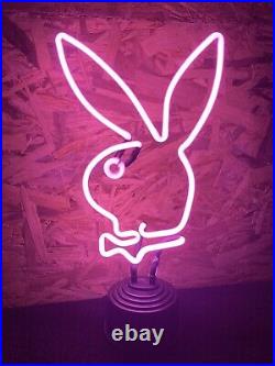 Vintage Playboy Bunny Neon Sign Retro UK Plug Vintage Playboy Logo Rare Pink