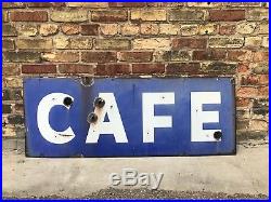 Vintage Porcelain CAFE Neon Skin Restaurant Store Coffee GASOLINE oil AUTO Sign