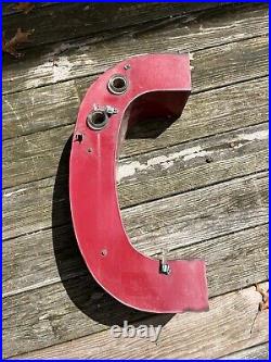 Vintage Porcelain Letter C Neon Sign