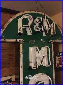 Vintage Porcelain Neon Motel Sign Late 30s-early 40s