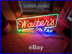Vintage RARE WALTER'S BEER 3 Color NEON LIGHT SIGN Eau Claire Wisconsin Wi BAR