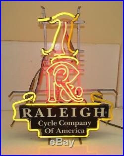 Vintage Raleigh Cycle Company of America Bicycle NEON Dealer Sign PU Orlando, Fl