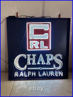Vintage Ralph Lauren CHAPS Neon Sign 60x61 Rare Americana Store Display Vintage Ralph Lauren CHAPS Neon Sign 60x61 Rare Americana Store Display