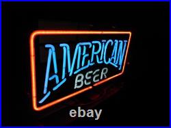 Vintage RareAMERICAN BEER NEON SIGN 120 volt Franceformer USA local pick only