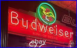 Vintage Rare 5 Color Budweiser Beer Neon Sign Bud Anheuser Busch