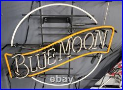 Vintage Rare Blue Moon Neon Sign beer Sign 23x25 Man Cave, Pub Lighting