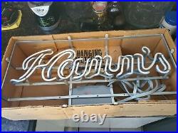 Vintage Rare Hamm's Beer Advertising Light Up Sign 1960's neon new in box bar