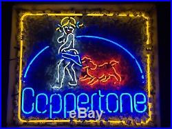 Vintage Rare Neon Lighted Dealer Sign COPPERTONE Suntan Lotion 1990s New In Box