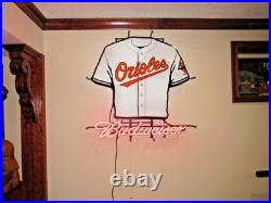 Vintage Rare Original Budweiser Beer Orioles Baseball Lg Neon Advertising Sign
