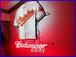 Vintage Rare Original Budweiser Beer Orioles Baseball Lg Neon Advertising Sign