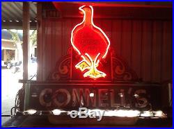 Vintage Red Goose Shoes Single Sided Die Cut Porcelain Neon Sign