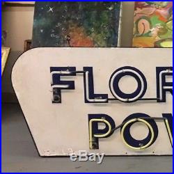 Vintage Reddy Kilowatt Florida Power Neon Porcelain Sign Single Sided 90x32