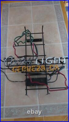 Vintage Repaired Coors Light Cerveza California Neon Sign