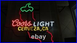 Vintage Repaired Coors Light Cerveza California Neon Sign