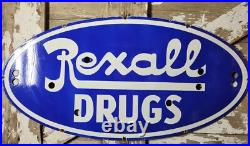 Vintage Rexall Drugs Porcelain Sign 4ft Old Pharmacy Neon Skin Oval Pharmacist Vintage Rexall Drugs Porcelain Sign 4ft Old Pharmacy Neon Skin Oval Pharmacist