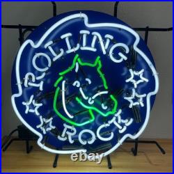 Vintage Rolling Rock Neon Sign, Plug In, 24L x 24H