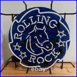 Vintage Rolling Rock Neon Sign, Plug In, 24L x 24H