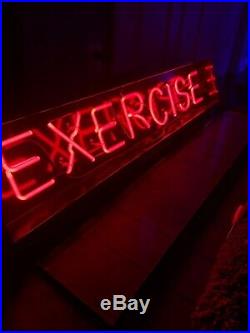 Vintage Ruby Red NEON ExerciseSign