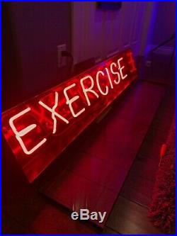 Vintage Ruby Red NEON ExerciseSign