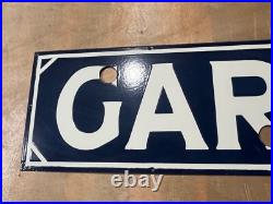 Vintage SSP Garage Neon Skin Gas & Oil Porcelain Enamel Sign 48X12 Inches