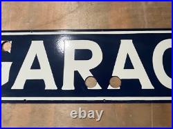 Vintage SSP Garage Neon Skin Gas & Oil Porcelain Enamel Sign 48X12 Inches