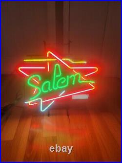 Vintage Salem Cigarettes Neon Sign Light Tobacco Advertising 22x22