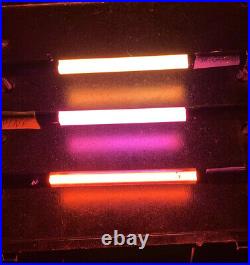 Vintage Salesman Sample Neon Sign Light Color Tubes Sample Display Case Working