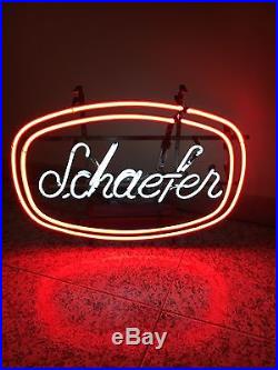 Vintage Schaefer beer neon sign