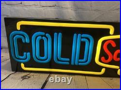 Vintage Schmidt Beer Lighted Sign Cold Beer G Heileman Brewing Co Neon Look